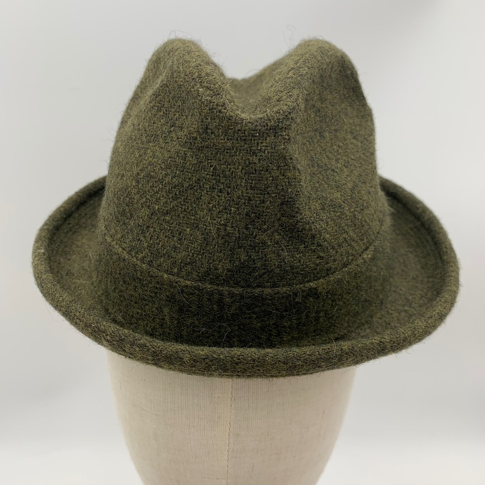 Vintage The Sport Setters Fedora Country‎ Hat Men Olive Green Wool Retro READ